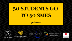 Read more about the article 50 Students go to 50 SMEs