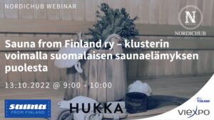 Read more about the article NordicHub webinar: Sauna from Finland ry – klusterin voimalla suomalaisen saunaelämyksen puolesta